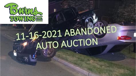 THE SALE LOCATION IS. . Burns towing auction list